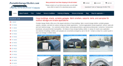 Desktop Screenshot of portablegarageshelter.com