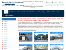 Tablet Screenshot of portablegarageshelter.com